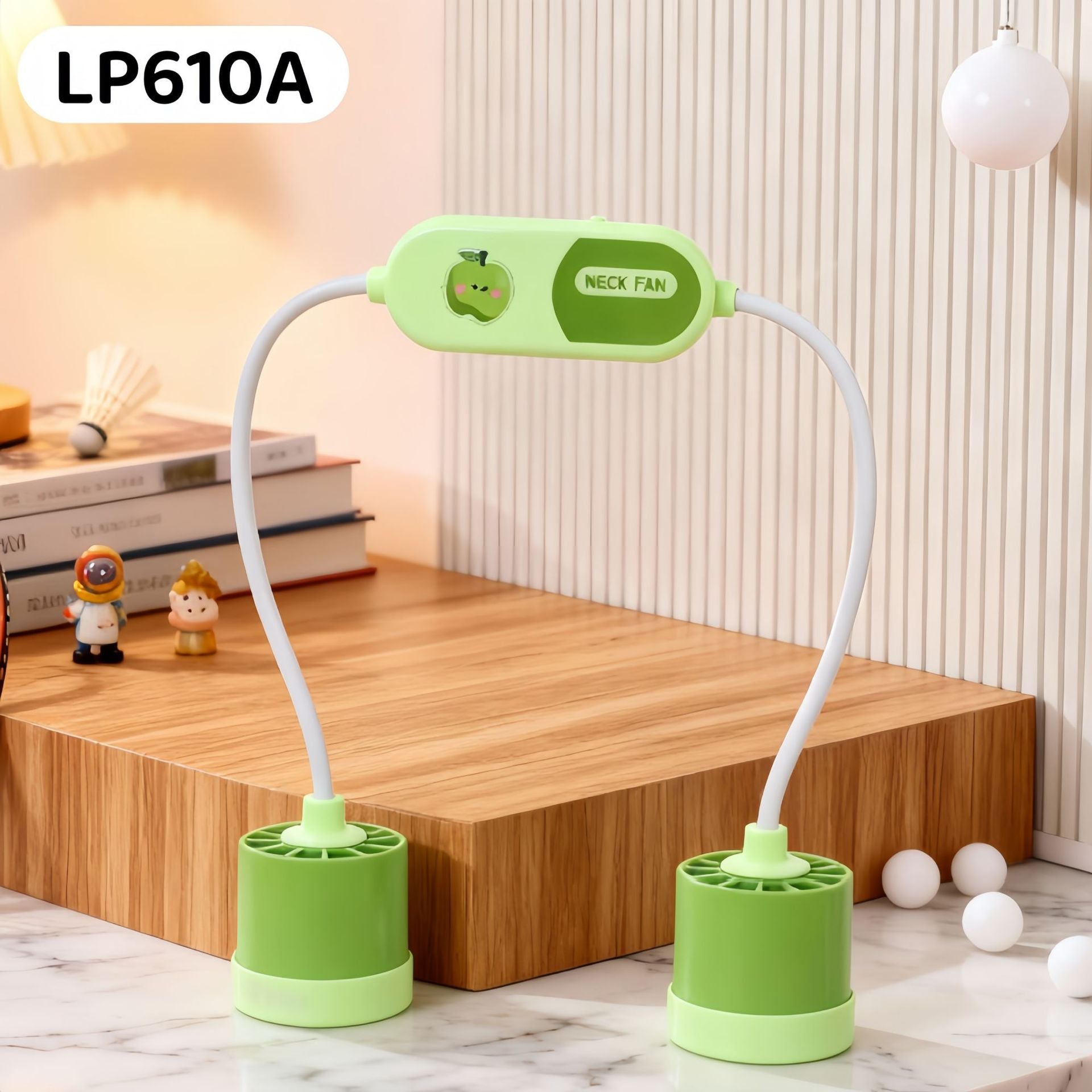 Rechargeable Portable Neck Fan Unisex Hands-Free Flexible Goosenecks Quiet Motor