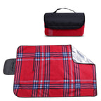 Women’s Foldable Picnic Blanket with Water-Repellent Bottom Lightweight Portable Checkered Design