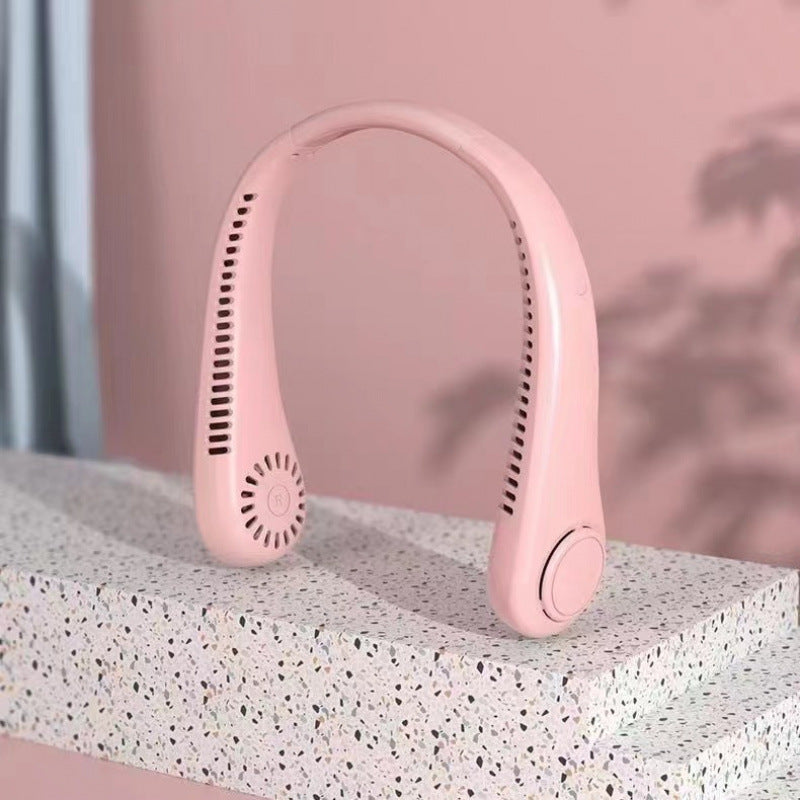 Portable Wearable Neck Fan Rechargeable Quiet Ventilation Unit for Men