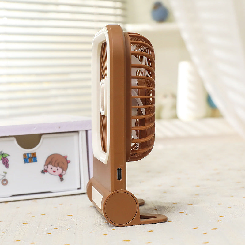 Portable Mini Fan USB Powered with Cute Cat Design Lightweight Handheld Personal Cooling Fan