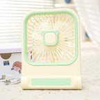 Portable Mini Fan USB Powered with Cute Cat Design Lightweight Handheld Personal Cooling Fan