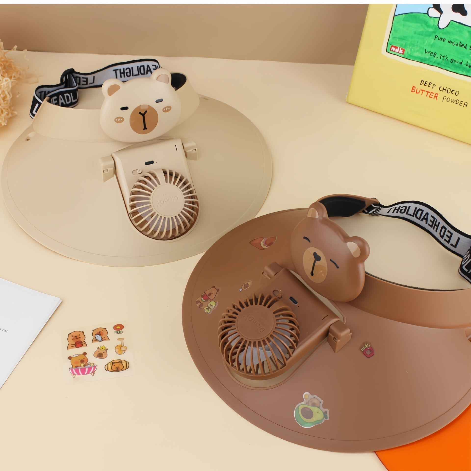 Portable Personal Fan with Cute Animal Design Lightweight Quiet Operation for Women