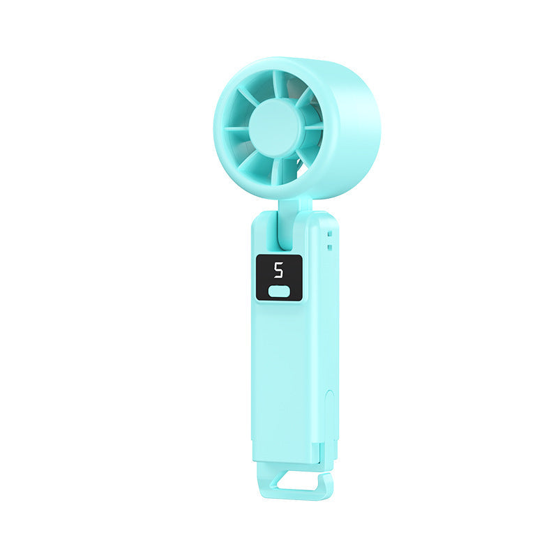 Portable USB Fan with Digital Display and Collapsible Stand Lightweight Personal Cooling Fan