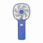 Portable Handheld Fan with Ergonomic Handle USB Rechargeable 3 Speed Settings