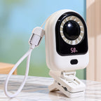 Portable Table Fan with LCD Display USB Charging Port Compact Lightweight for Home Office Travel