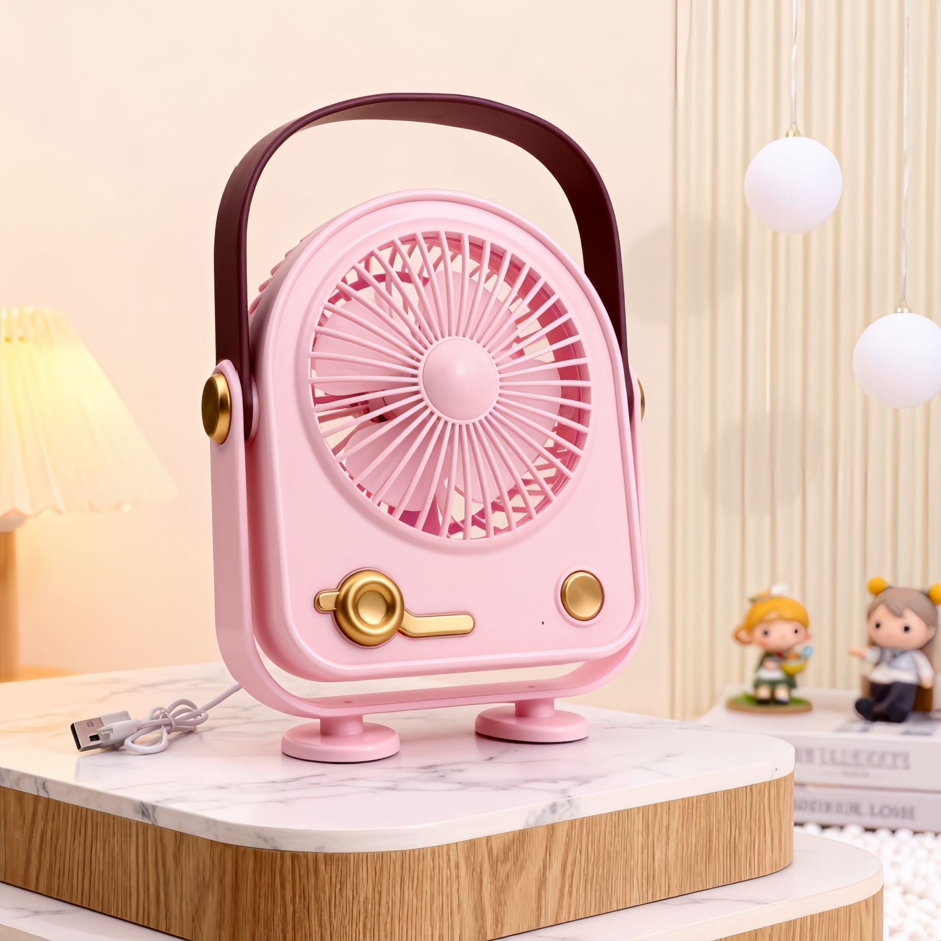 Portable USB Desk Fan With Ergonomic Design Quiet Operation Compact Table Fan