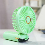 Portable Handheld Fan USB Rechargeable Flexible Tilt Compact Lightweight Personal Cooling Fan