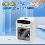 USB-Powered Desktop Vaporizer Humidifier with Refillable Tank Adjustable Louvers Quiet Operation