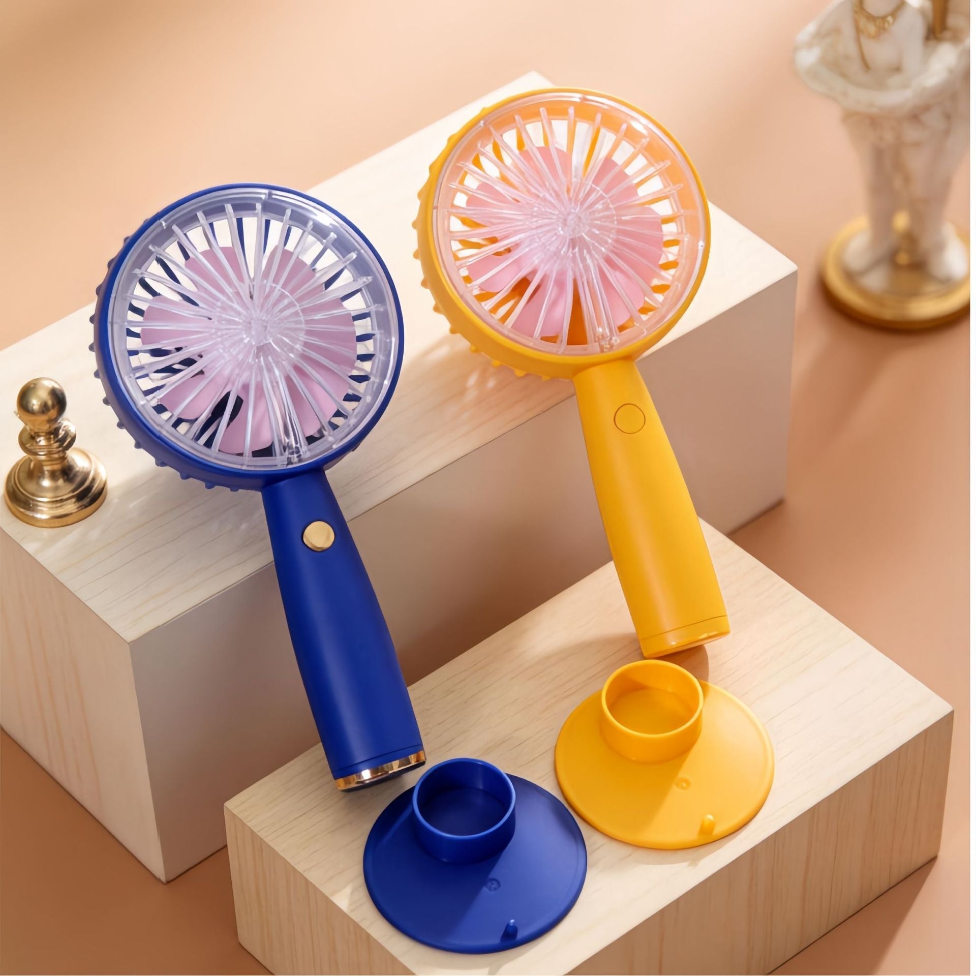 Portable USB Hand Fan for Women with Flexible Tilt and Ergonomic Handle Lightweight Personal Cooling Fan