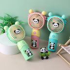 Portable Mini Fan USB Rechargeable Quiet Panda Design Compact Lightweight