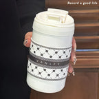 Women’s Insulated Drinking Cup BPA-Free Plastic Double-Walled One-Touch Closure Leak-Proof