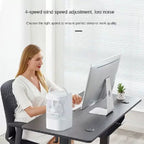 Portable Evaporative Table Fan with Handle Adjustable Multi-Speed Desktop Cooler