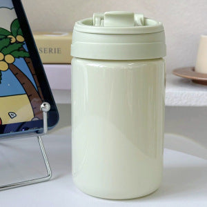 Insulated Stainless Steel Water Bottle with Leak-Proof Push Closure and Animal Design for Women