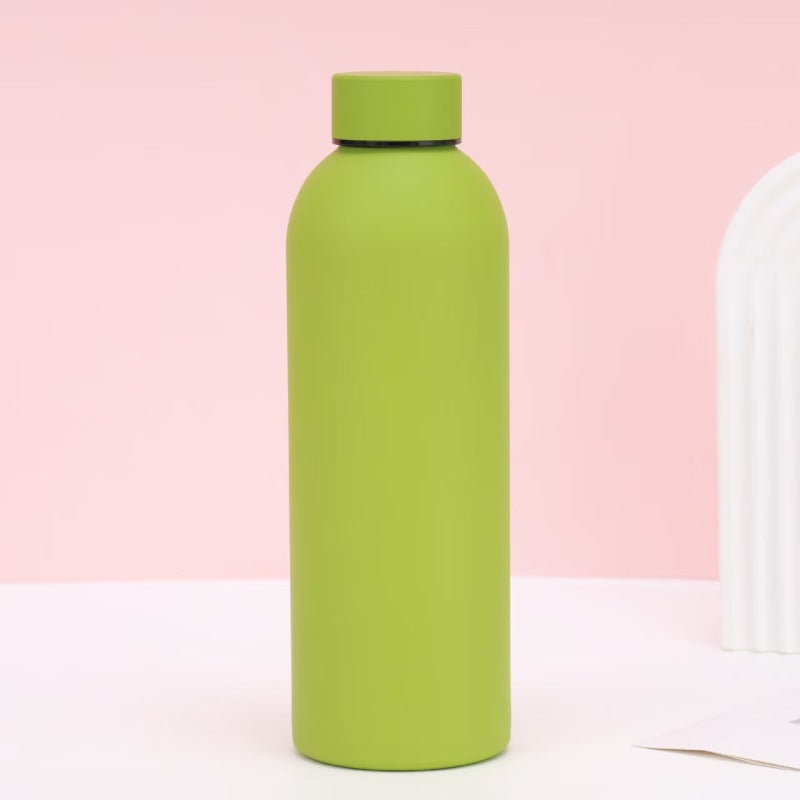 Stainless Steel Double-Walled Insulated Water Bottle Matte Powder Coating Leak-Proof Cap