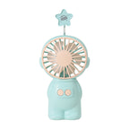 Portable Handheld Fan Playful Figurine Design Compact Quiet Summer Cooler