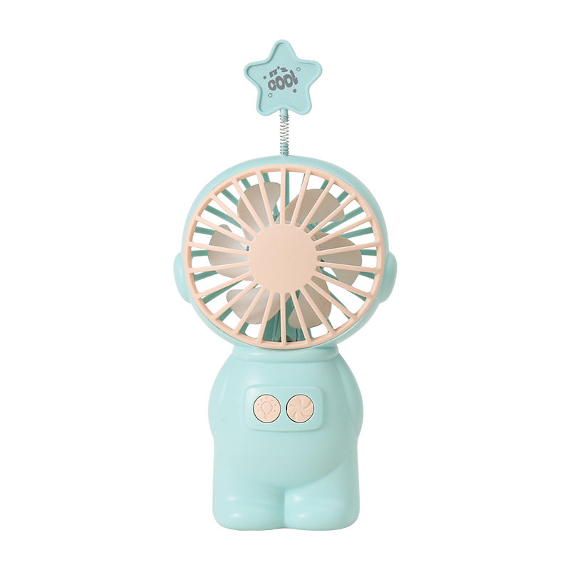 Portable Handheld Fan Playful Figurine Design Compact Quiet Summer Cooler
