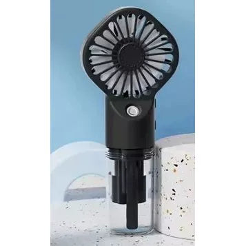 Rechargeable Handheld Mist Fan with Removable Water Tank and Adjustable Airflow Unisex One Size