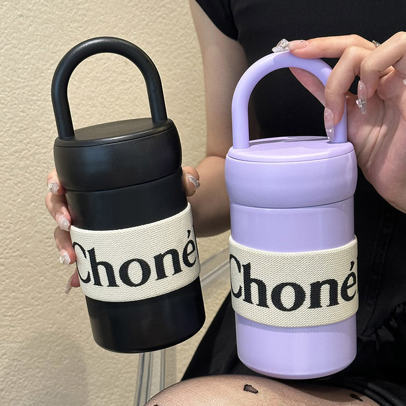 Women's Multifunctional Thermal Mug with Insulation and Carry Handle for Hot and Cold Drinks