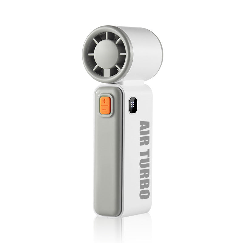 Men's High-Performance Turbo Handheld Fan Portable Rechargeable with LED Display and Multiple Speeds