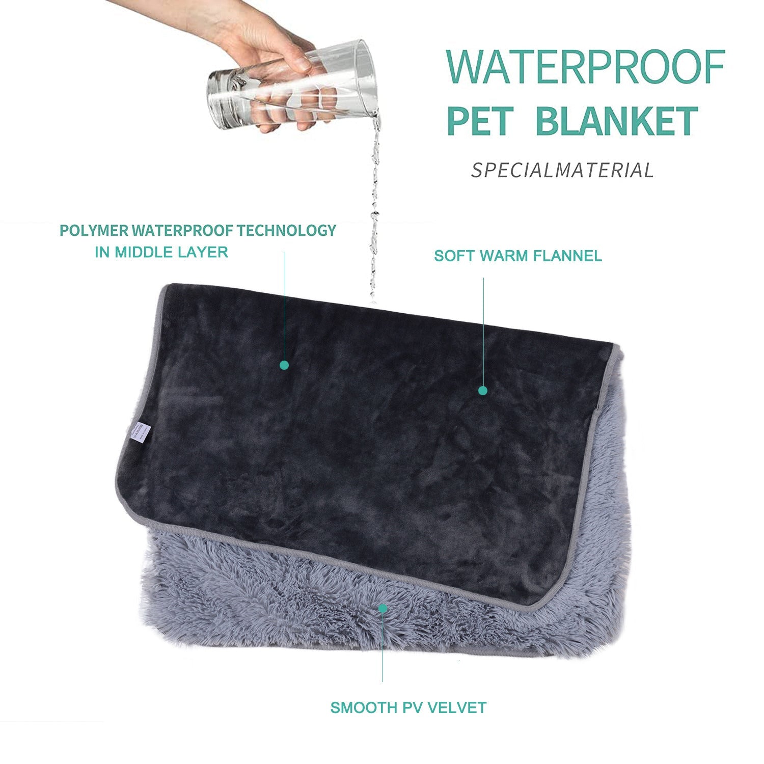 Brehn Pet Blanket Soft Hypoallergenic Microfleece Reversible Cozy Neutral Color