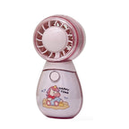 Rechargeable Compact Handheld Fan Quiet Motor Cute Cat Design Unisex