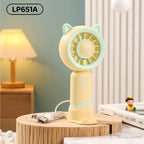 Portable USB Hand Fan for Women Compact Quiet Rechargeable with Cute Design