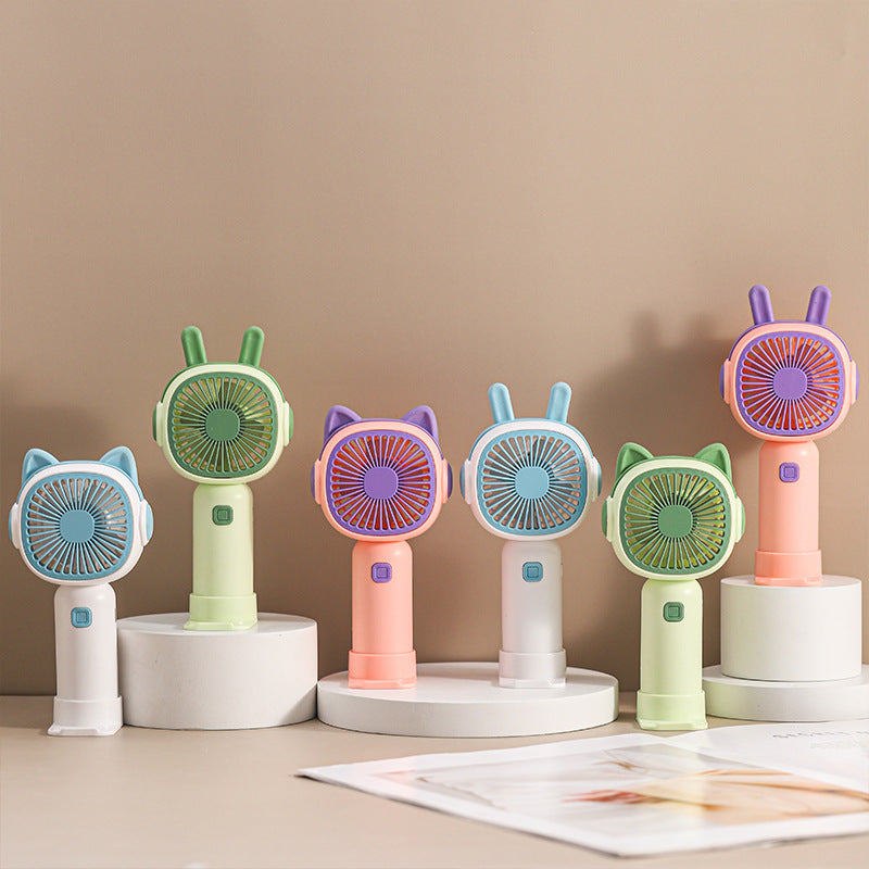 Portable Mini Fan with Cat Ear Design Compact Handheld Personal Cooling Fan