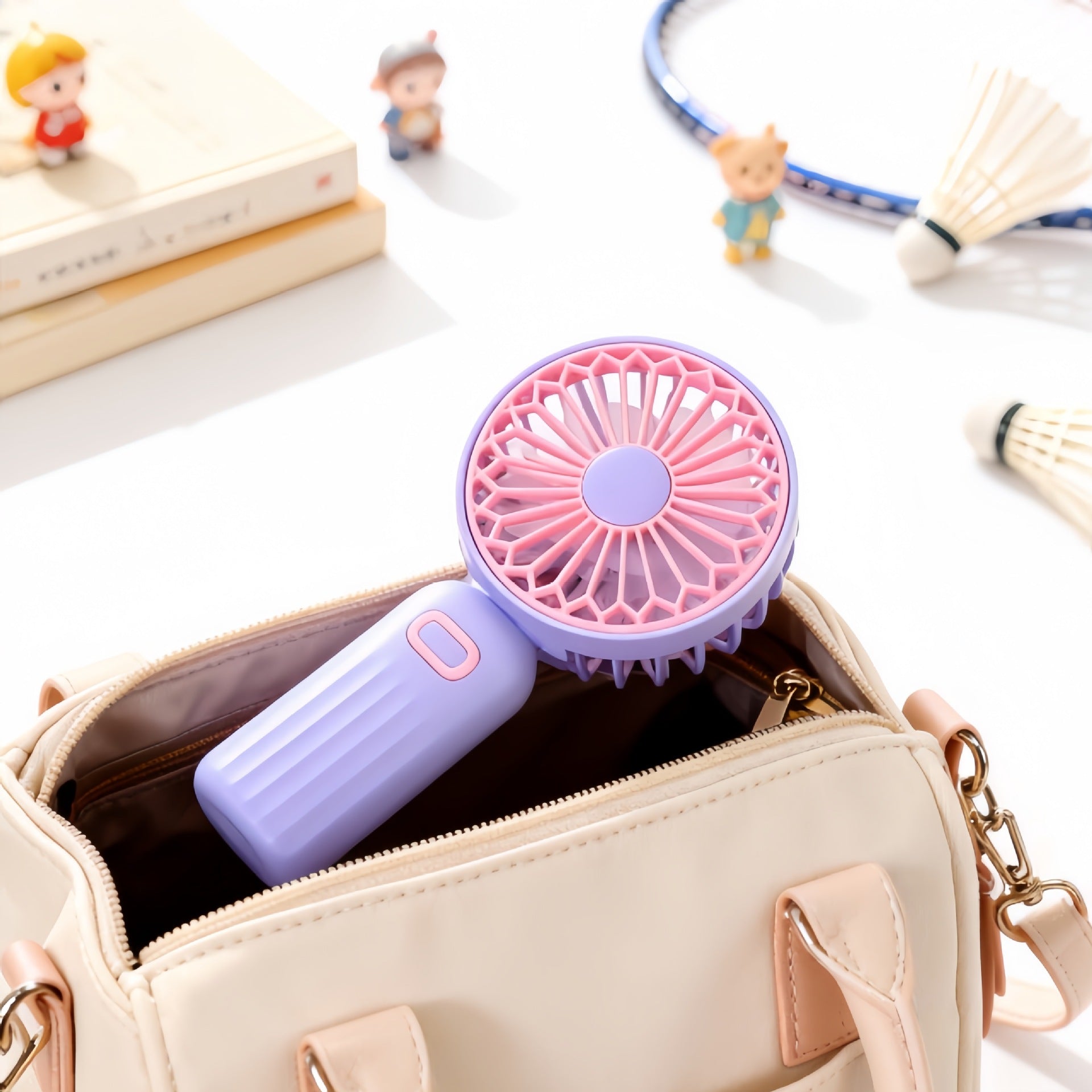 Portable USB Handheld Fan with Flexible Tilt Adjustable Speeds Lightweight Quiet Cooling