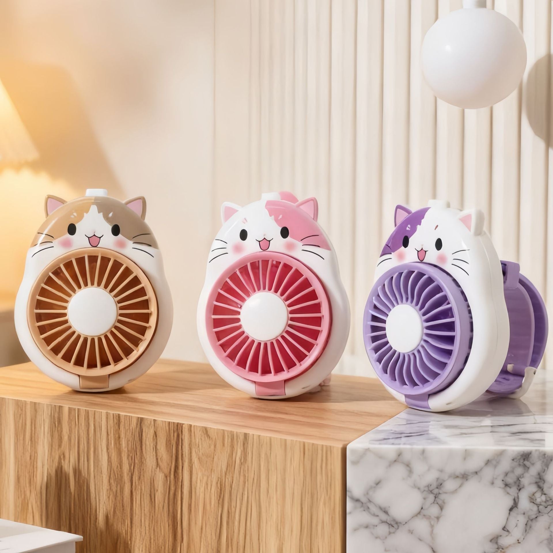 Portable USB Rechargeable Handheld Fan with Cute Dog Design Compact Quiet Operation