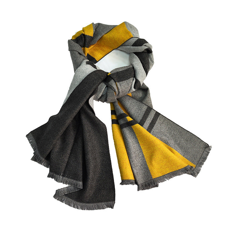Ladies Scarf Soft Fleece Blend Warm Elegant Geometric Pattern Wrap