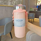 Women’s Insulated Travel Cup with Spill-Proof Flip Lid Vacuum Thermal Mug BPA-Free