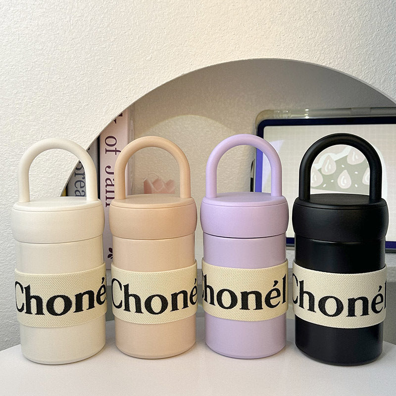 Ladies Insulated Water Bottle with Ergonomic Carry Handle BPA-Free Thermal Flask