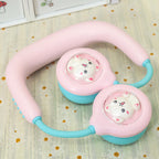 Women’s Portable Neck Fan USB Rechargeable Lightweight Ergonomic with Cute Animal Design