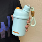 Women’s Sporty BPA-Free Water Bottle with Leak-Proof Cap and Carry Strap