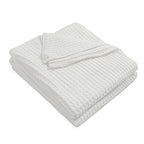 Brehn Women’s Knitted Cotton Throw Blanket Cozy Soft Wavy Design Machine Washable