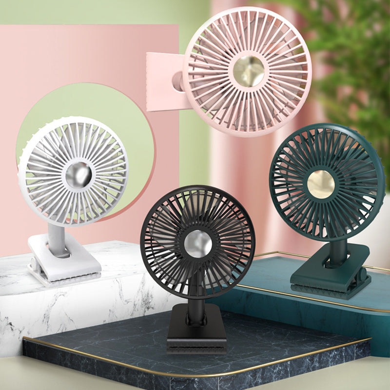 Portable Rechargeable Desk Fan with Adjustable Speeds and Oscillation Compact Lightweight Cooling Fan