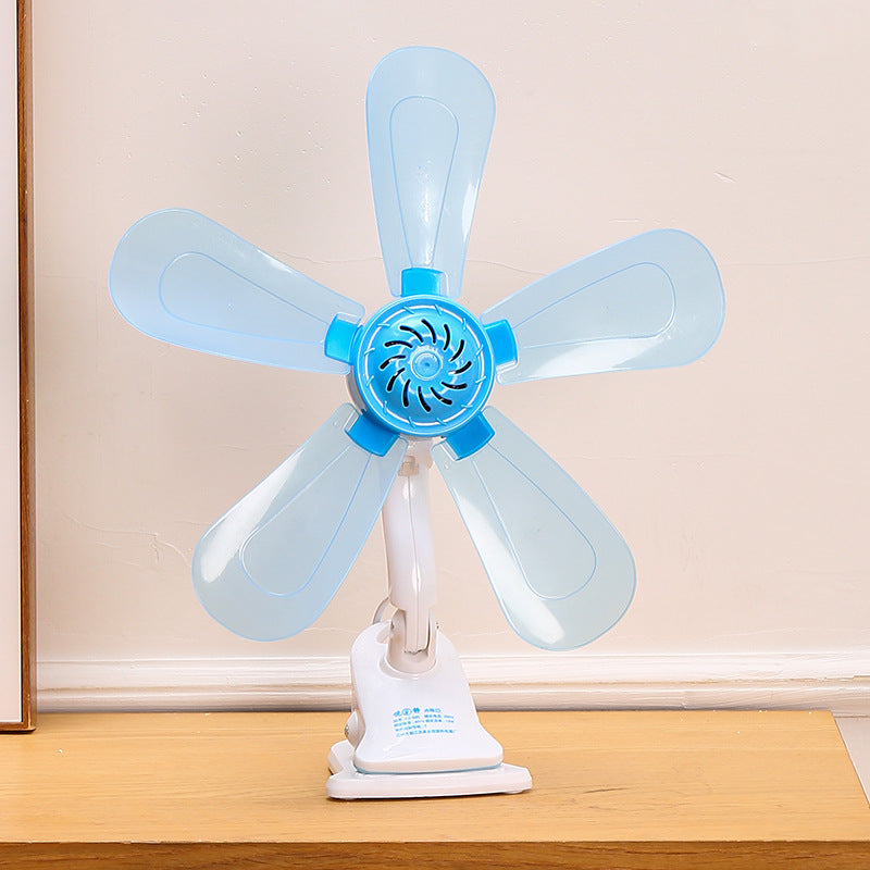 Ladies Table Fan 12W Quiet Motor Flexible Tilt Angle Transparent Blades