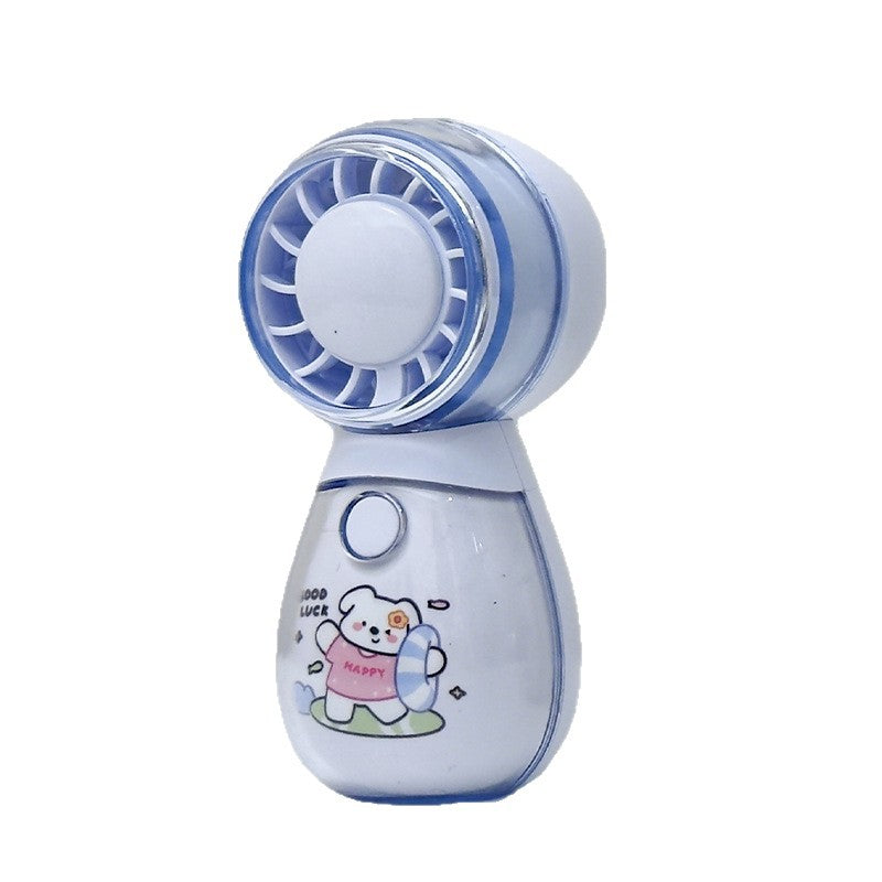 Harrow Handheld Fan Cute Cartoon Design Portable Rechargeable Personal Fan