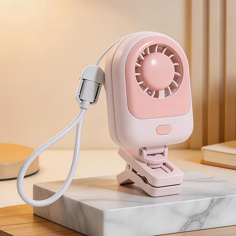 Portable Clip Fan USB Powered with Adjustable Tilt Angle Compact and Lightweight for Travel and Office Use