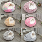 Women's Cozy Round Pet Bed Soft Plush Non-Slip Indoor Outdoor Dog Cat Bed