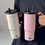 Women’s Thermal Mug Double Drinking System Stainless Steel Insulated Leak-Proof Travel Cup