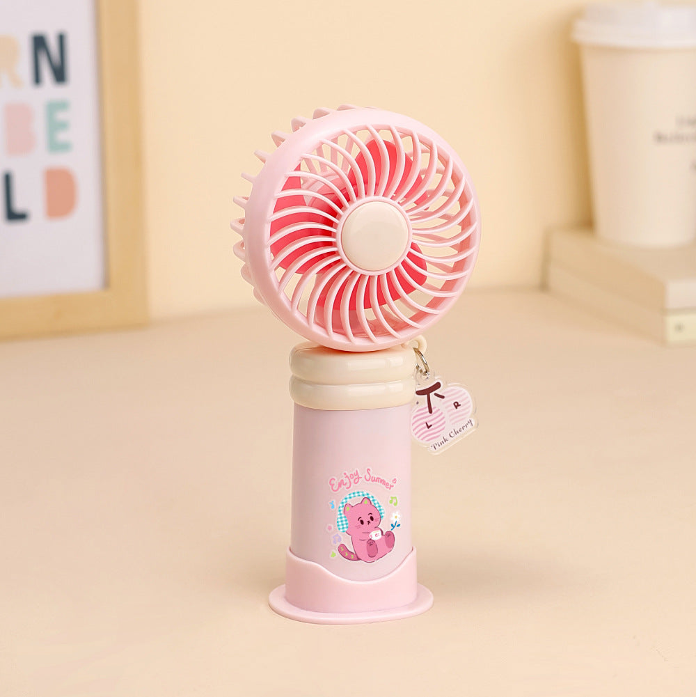 Rechargeable Portable Fan Cartoon-Themed USB Desk Fan Quiet Operation