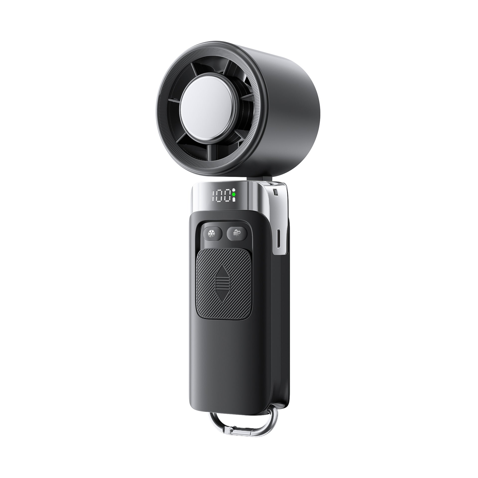 Portable USB Rechargechargeable Fan with LED Light and Multiple Speeds Compact Design