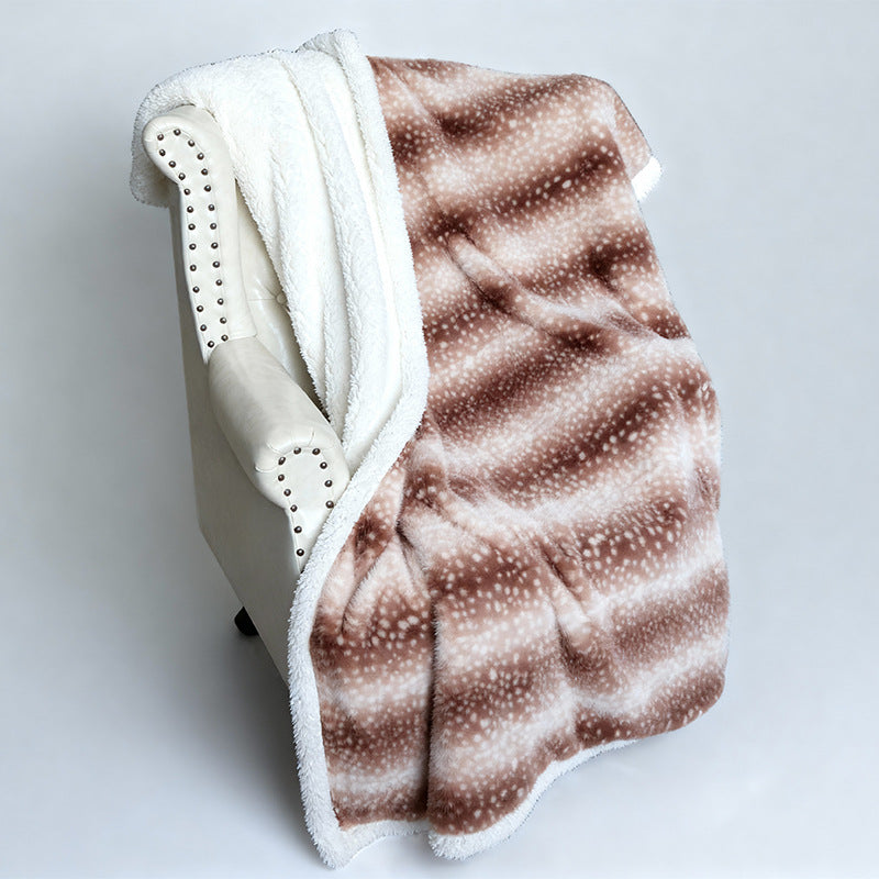 Cozy Dog Blanket Soft Fleece Large Pet Throw with Modern Design Machine Washable