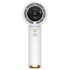 Bladeless Handheld Fan Compact Portable Battery Operated LED Display Quiet Operation