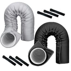 Insulated Flexible Exhaust Hose Sleeve with Velcro Strap for Portable AC and Dryer