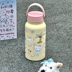 Women’s Insulated Stainless Steel Water Bottle with Cat Design Lightweight and Portable