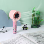 Portable Handheld Fan with Integrated Moisture Container Rechargeable Panda Design