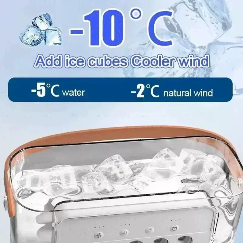 USB Portable Humidifying Desk Fan with LED Mood Light and Multi-Speed Air Circulation