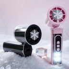 Portable Mini Handheld Fan with Digital Control USB Rechargeable Compact Personal Fan